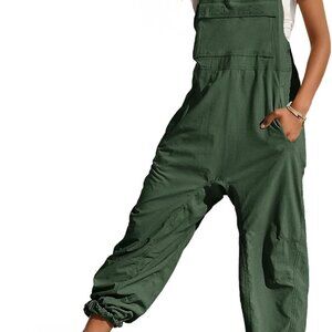 Womens Casual Overalls Baggy Adjustable Straps Bib Jogger Jumpsuits Cute Cozy Ou